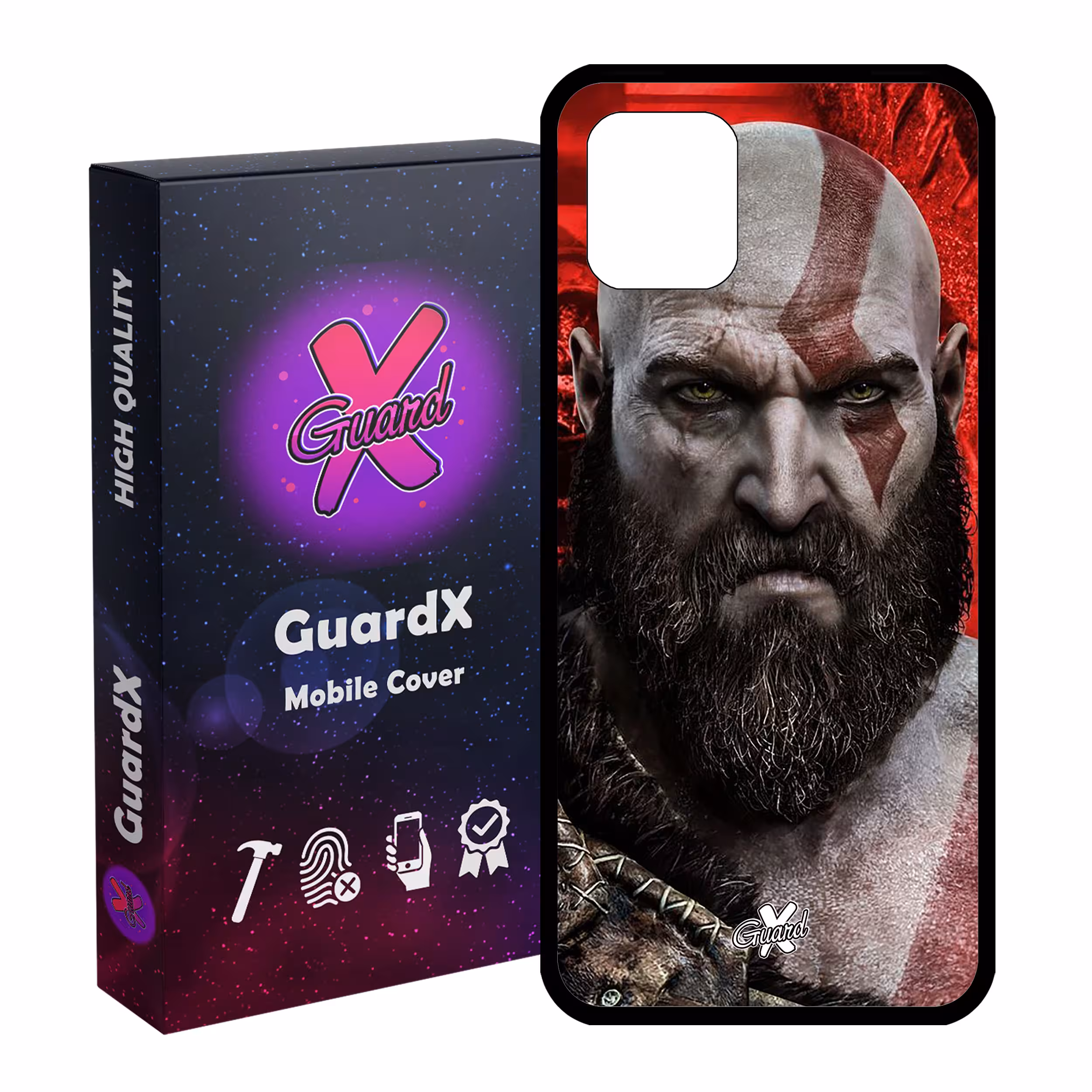 کاور گارد ایکس طرح God of War مدل Glass10035 مناسب برای گوشی موبایل سامسونگ Galaxy Note 10 Lite