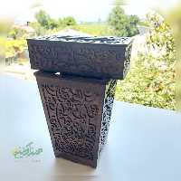 
ست جادستمال کاغذی وسطل زباله  کدHB1617رنگ و دولایه رنگ آنتیک طلایی با ام دی اف 3میل مغز درجه 1