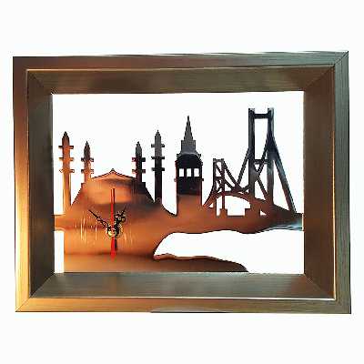 ساعت رومیزی روشا طرح استانبول کد 01