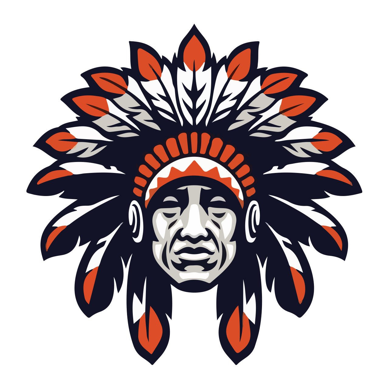 استیکر خودرو طرح سرخپوست کد 549