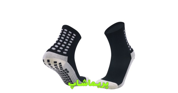 خرید جوراب استپ دار مشکی ساق کوتاه
