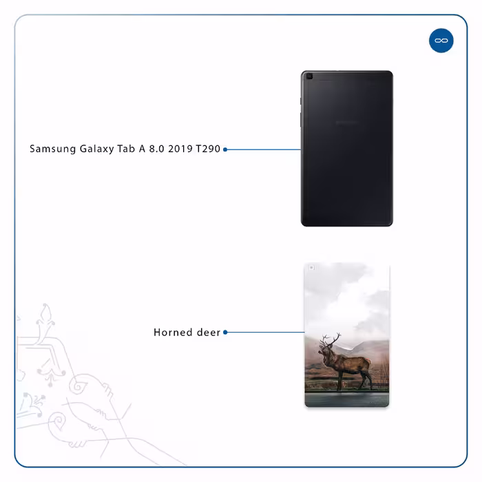 برچسب پوششی ماهوت مدل Horned Deer مناسب برای تبلت سامسونگ Galaxy Tab A 8.0 2019 T290