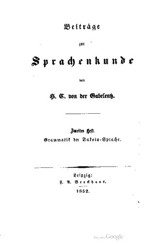 خرید و دانلود نسخه کامل کتاب Grammatik der Dakota-Sprache