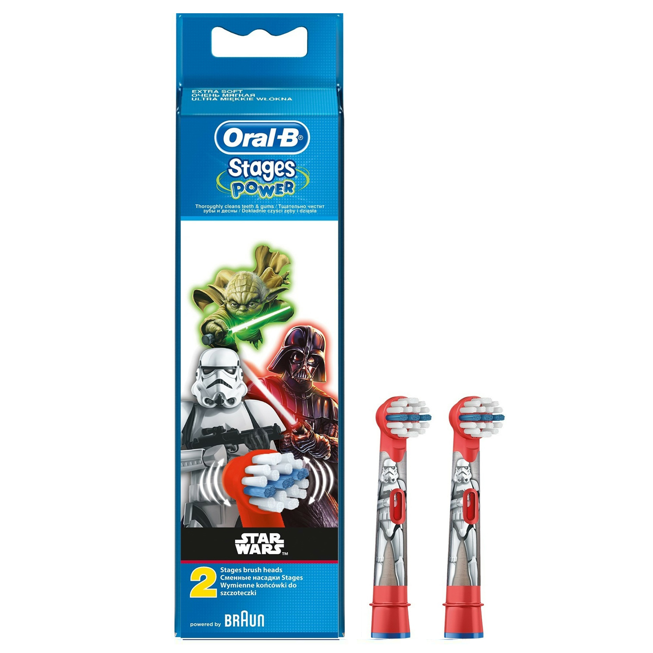 یدک مسواک برقی اورال بی بچگانه مدل Star Wars بسته 2 تایی Oral-B