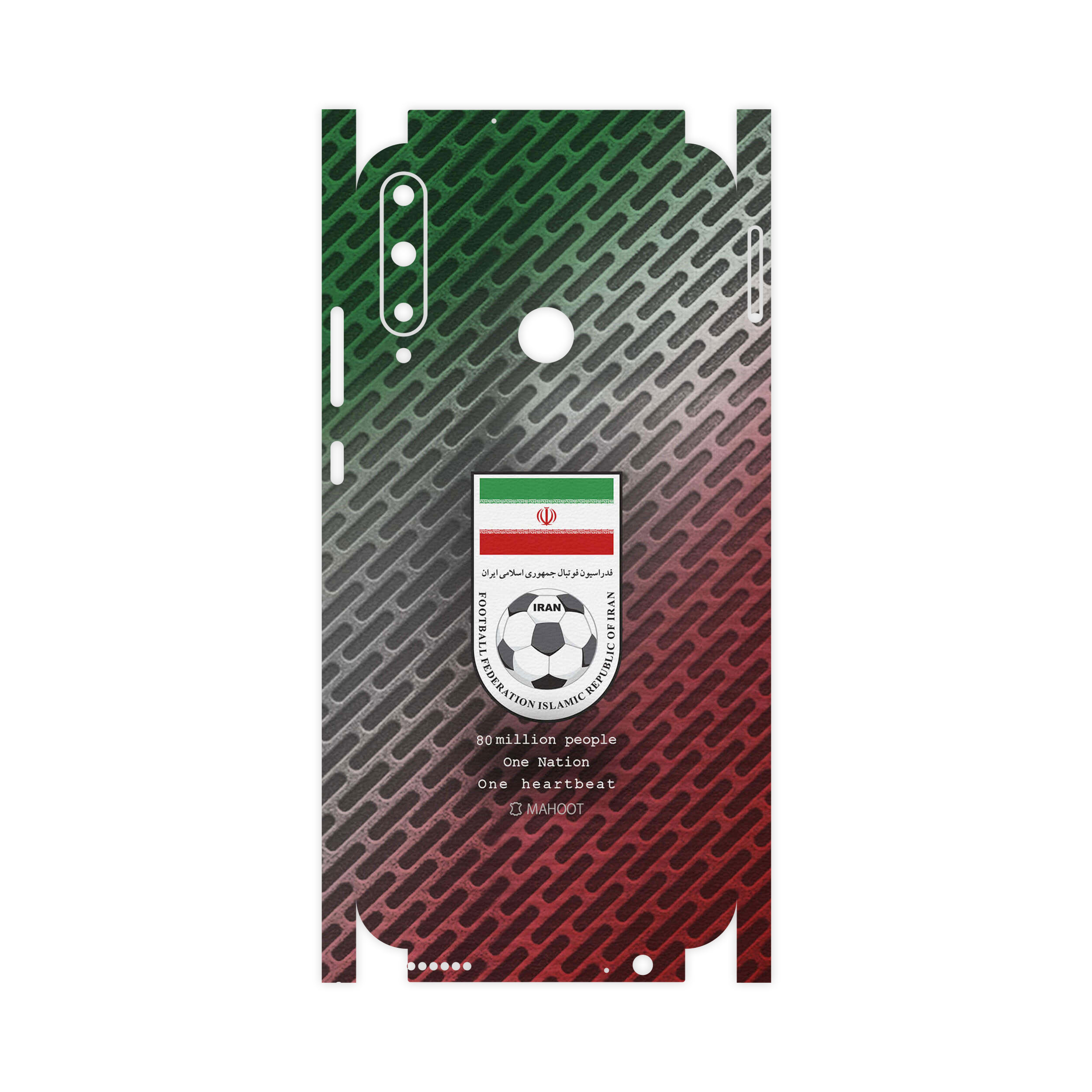 برچسب پوششی ماهوت مدل Iran-National-Football-Team-FullSkin مناسب برای گوشی موبایل هوآوی Y7P