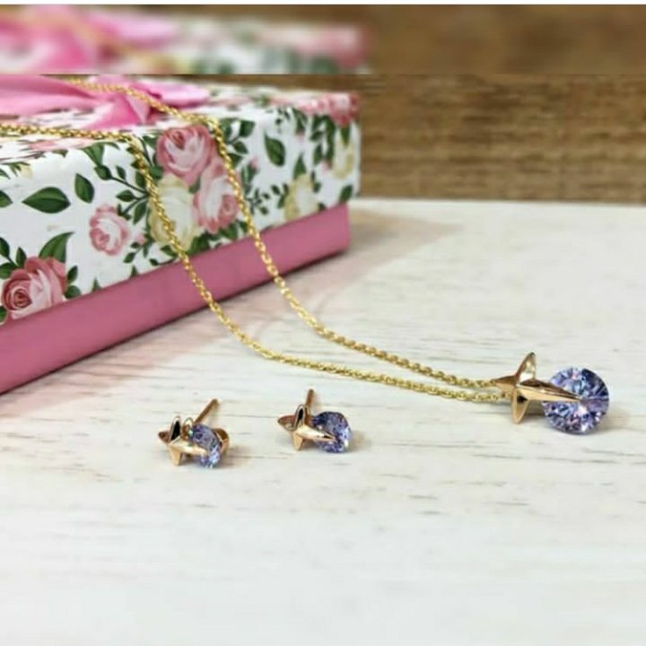 نیم ست کریستالی ژوپینگ طرح 3