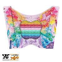 مداد رنگی پروانه12 8 استیکر پروانه جعبه فلزی فابرکستل