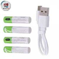 باتری شارژی نیم قلمی بسته 4 عددی