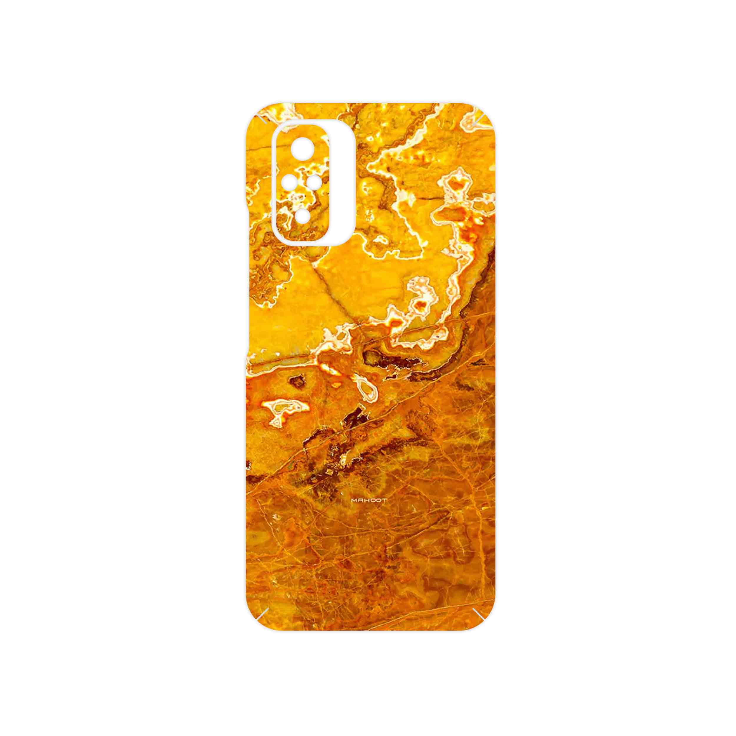 برچسب پوششی ماهوت مدل Gold Marble مناسب برای گوشی موبایل شیائومی Redmi Note 10
