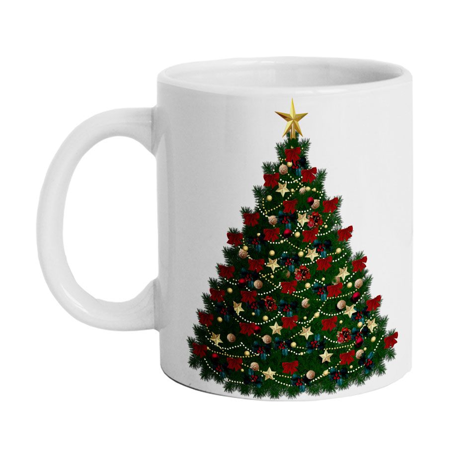 ماگ دارلی طرح درخت کریسمس مدل d220