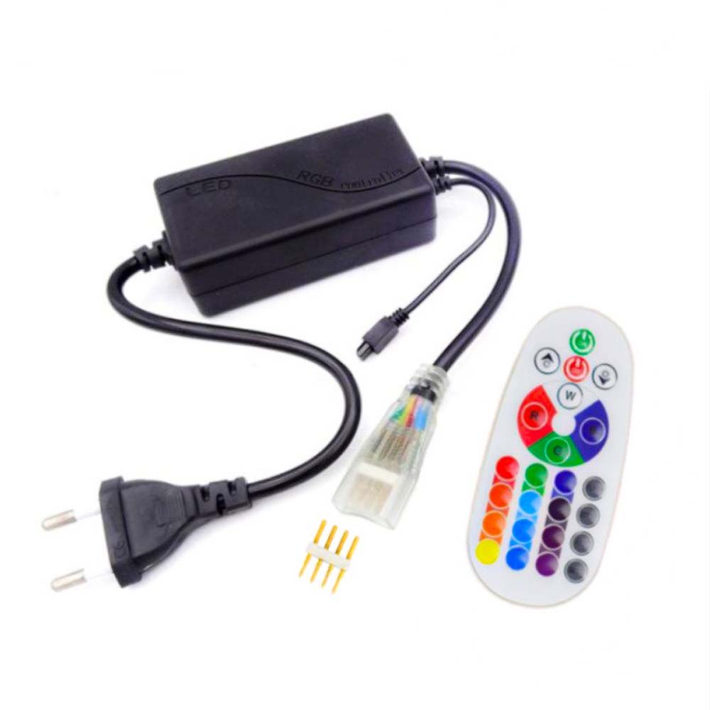 ریموت کنترل rgb مخصوص ریسه شلنگی مدل تخم مرغی 16 رنگ