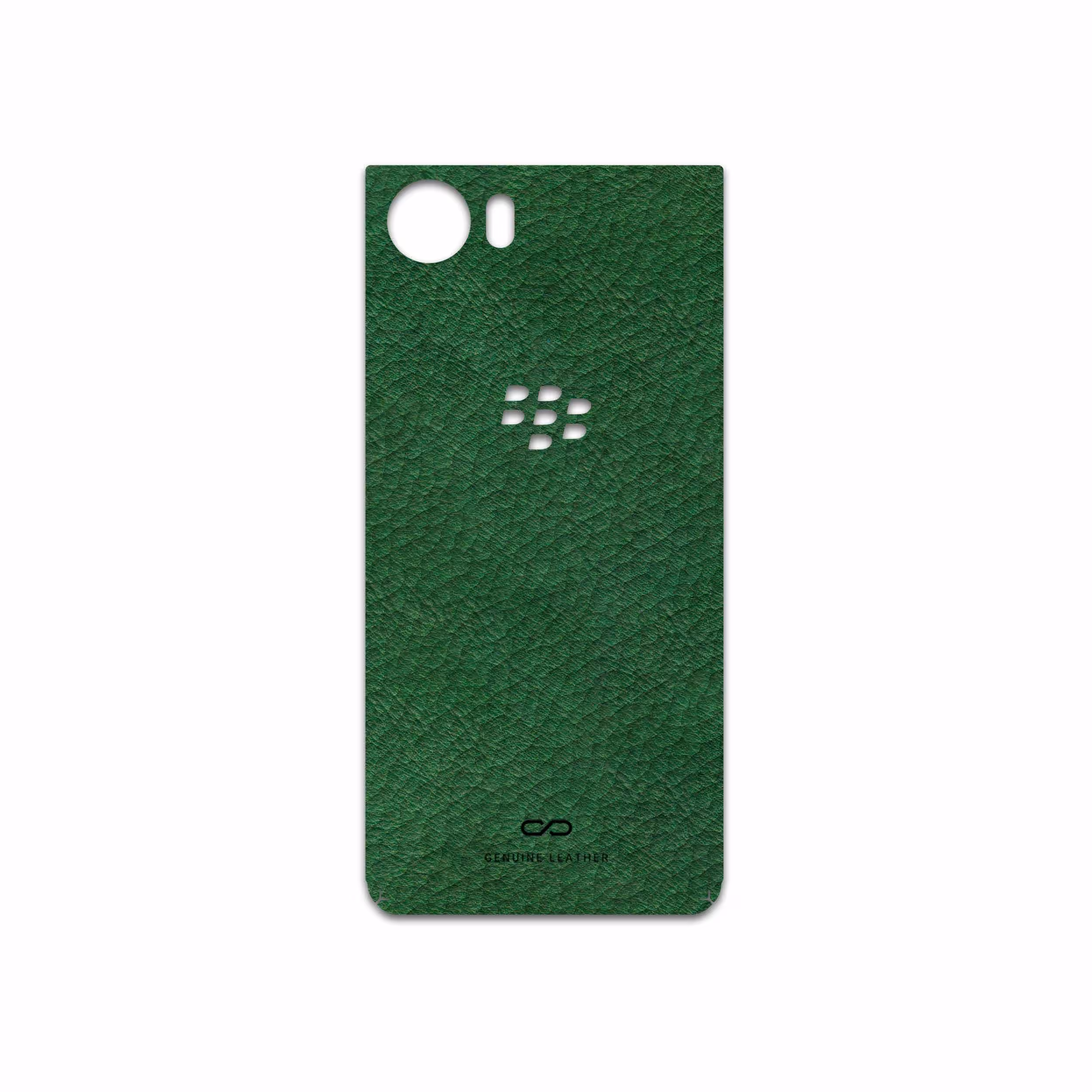 برچسب پوششی ماهوت مدل Green-Leather مناسب برای گوشی موبایل بلک بری KEYONE