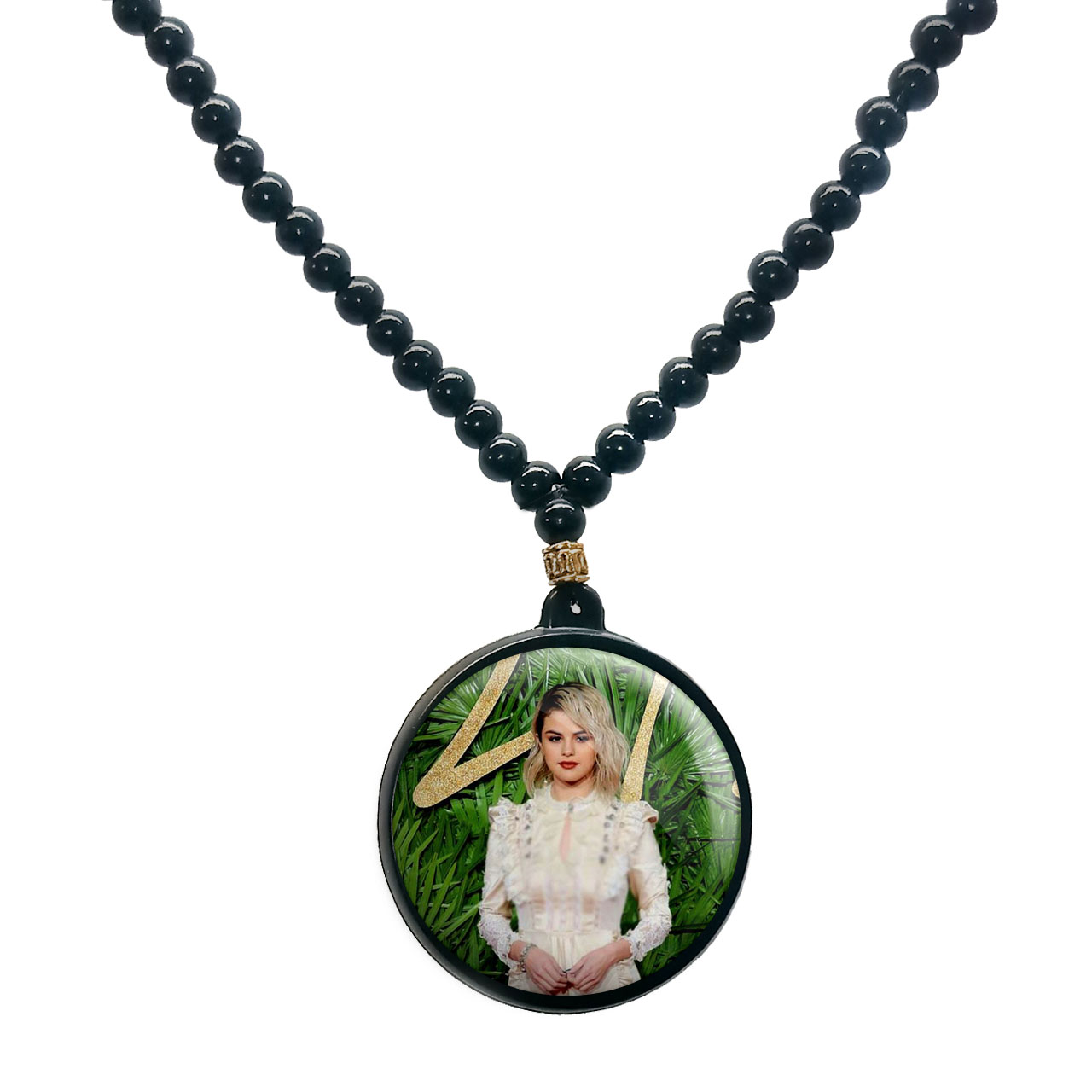 گردنبند پرمانه طرح سلنا گومز کد pmd.1124 مدل دو طرفه