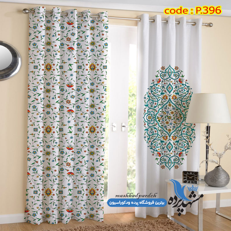 پرده پانچ اسلیمی طرح شاخه و برگ کد p-396