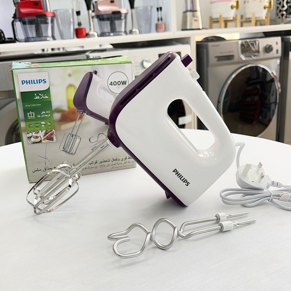 همزن فیلیپس مدل 3740 توان مصرفی 500 وات 5 سرعته عملکرد توربو 