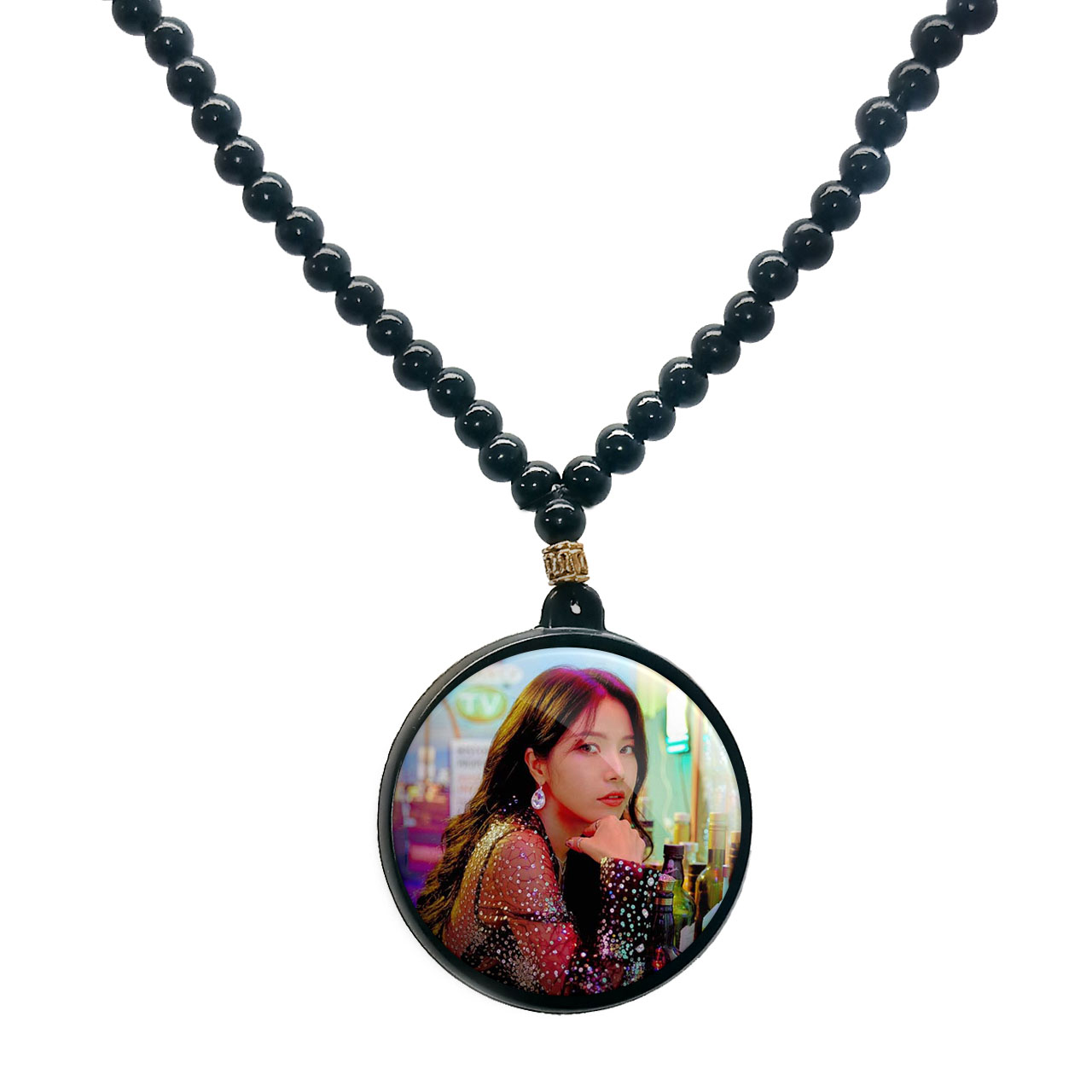 گردنبند پرمانه طرح mamamoo کد pmd.13419 مدل دو طرفه