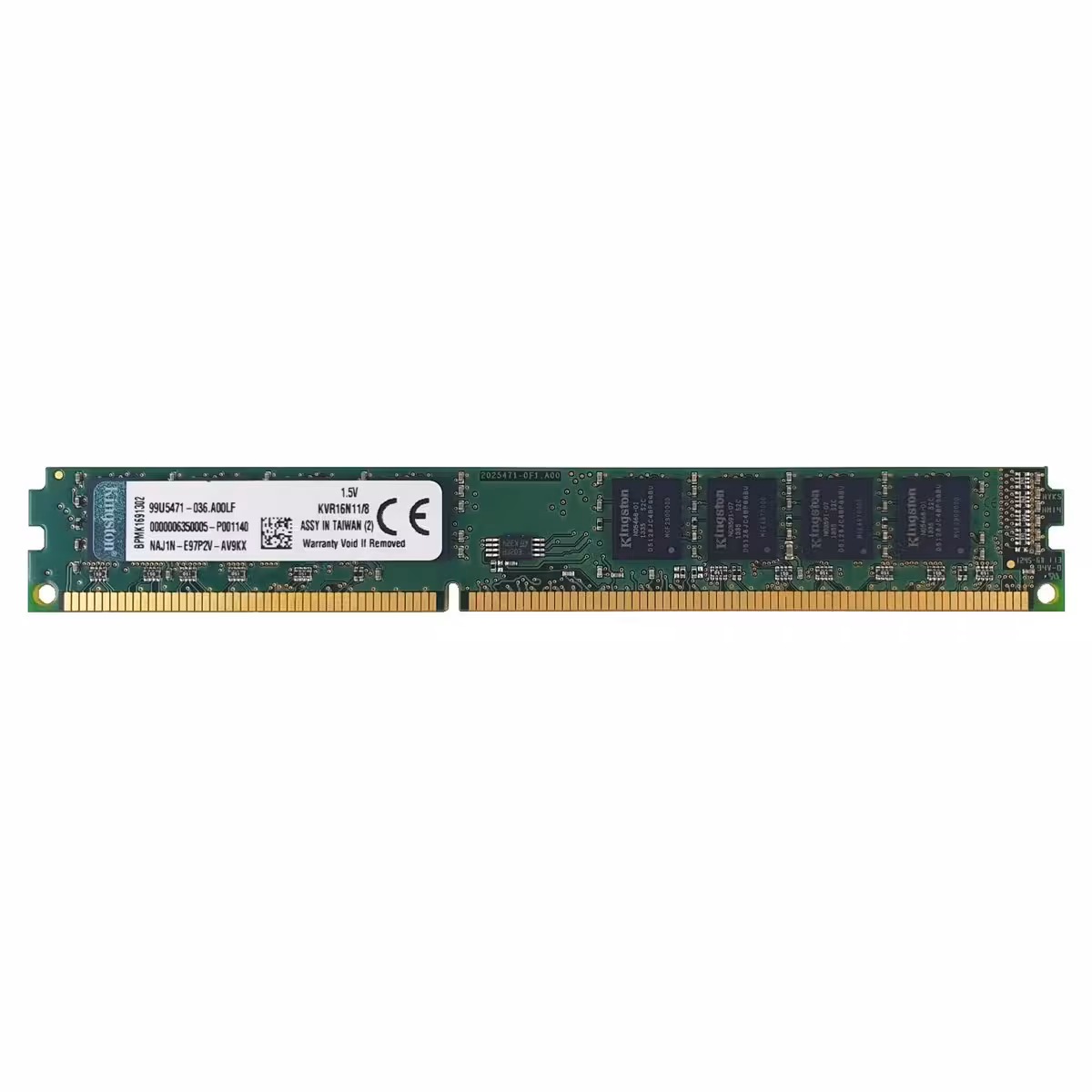 رم دسکتاپ DDR3 تک کاناله 1600 مگاهرتز CL11 کینگستون مدل KVR1600D3N9 8G ظرفیت 8 گیگابایت