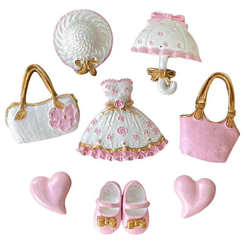 آویز تزیینی مدل دخترانه مجموعه 8 عددی