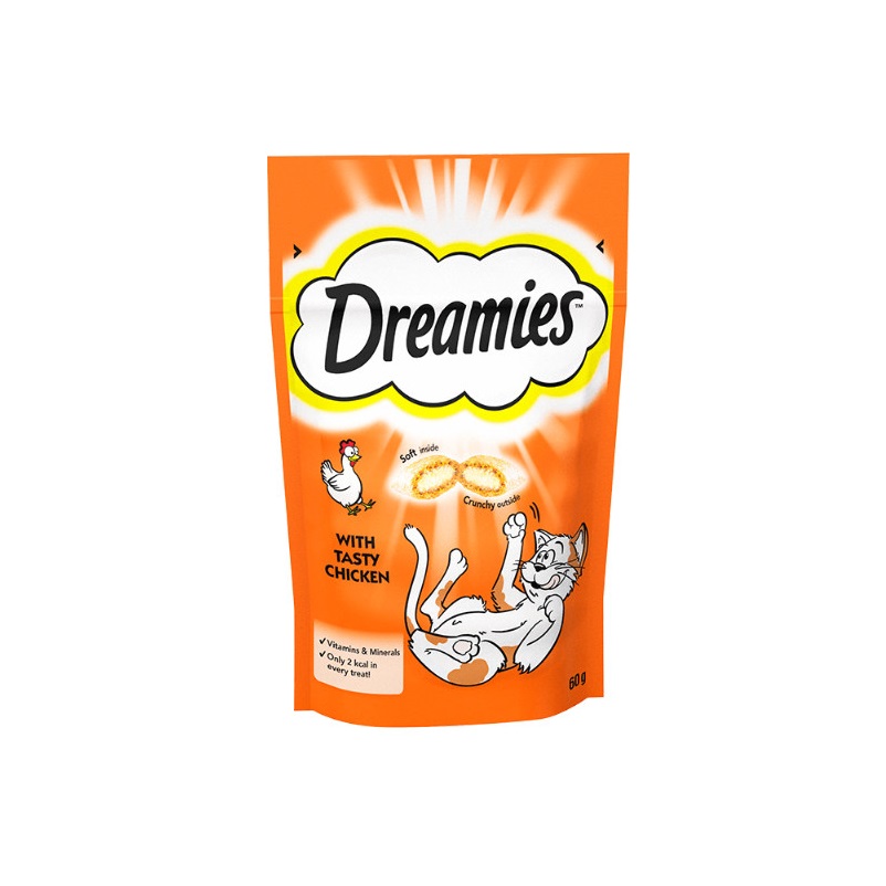 تشویقی مغزدار گربه دریمیز با طعم مرغ Dreamies