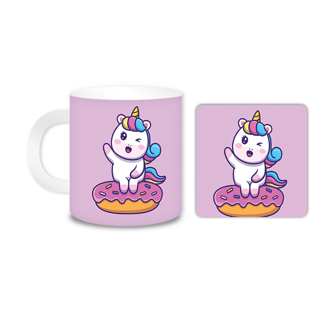 ماگ مدل یونیکورن کد 1742 به همراه زیر لیوانی