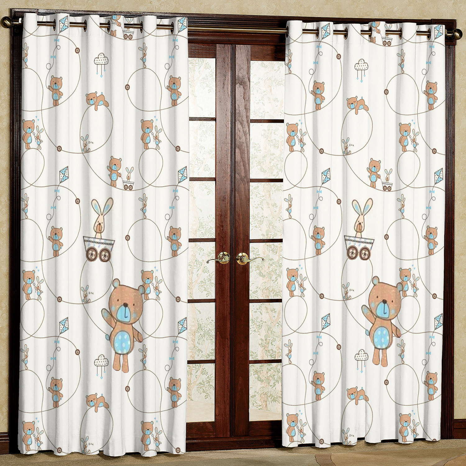 پرده مدل خرس کد 1961 سایز 200x140 سانتی متر