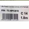 کابل برق بک تو بک تی سی تراست مدل TC-MPCB18 C13-C14 طول 1.8 متر
