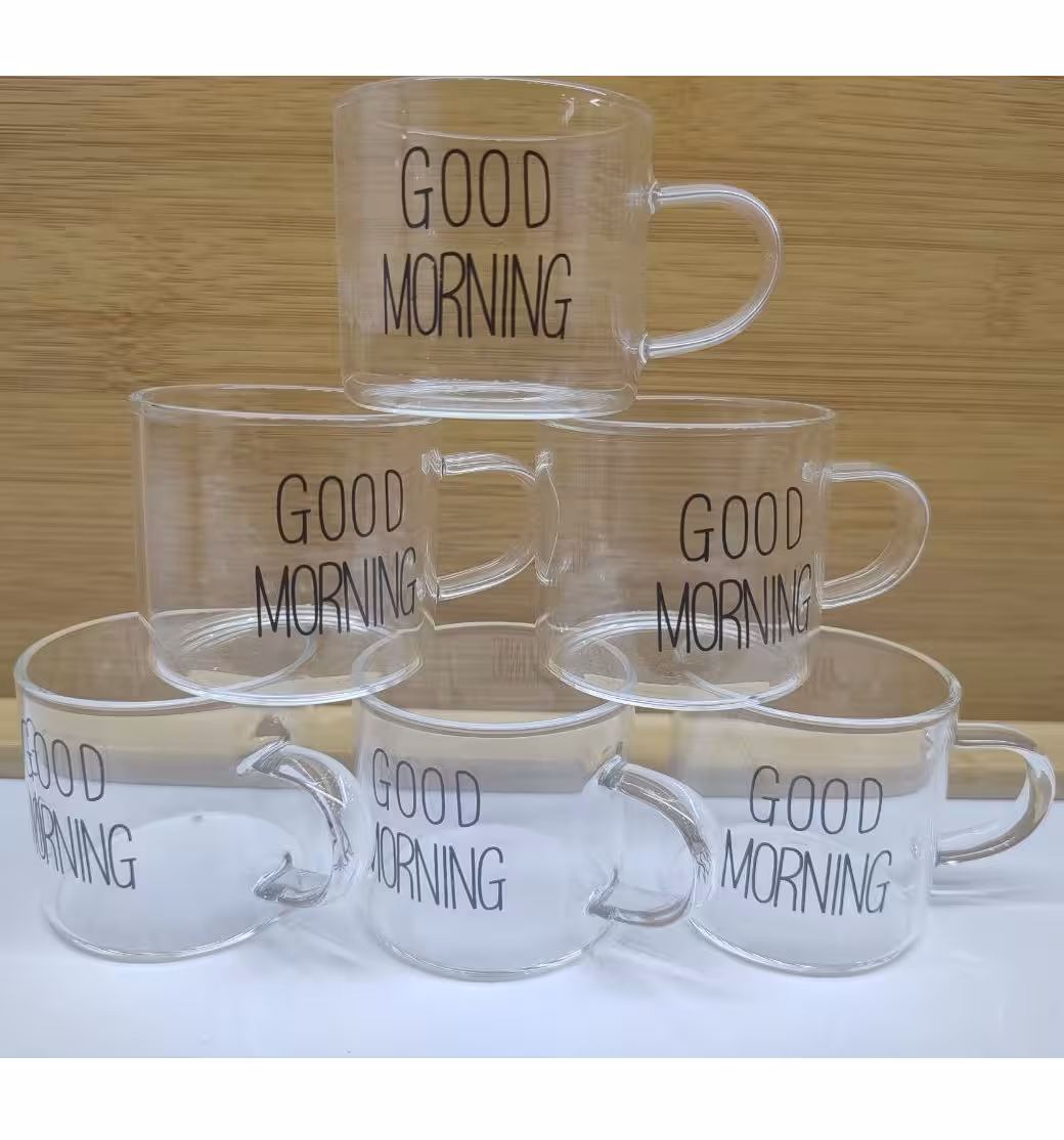 شات پیرکس ساده Good morning (6 عددی)