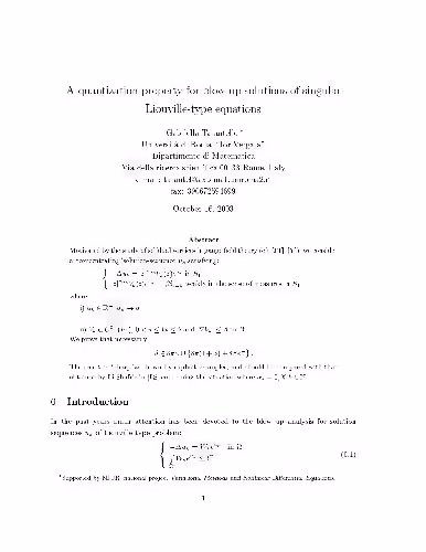 خرید و دانلود نسخه کامل کتاب A quantization property for blow up solutions of singular Liouville-type equations