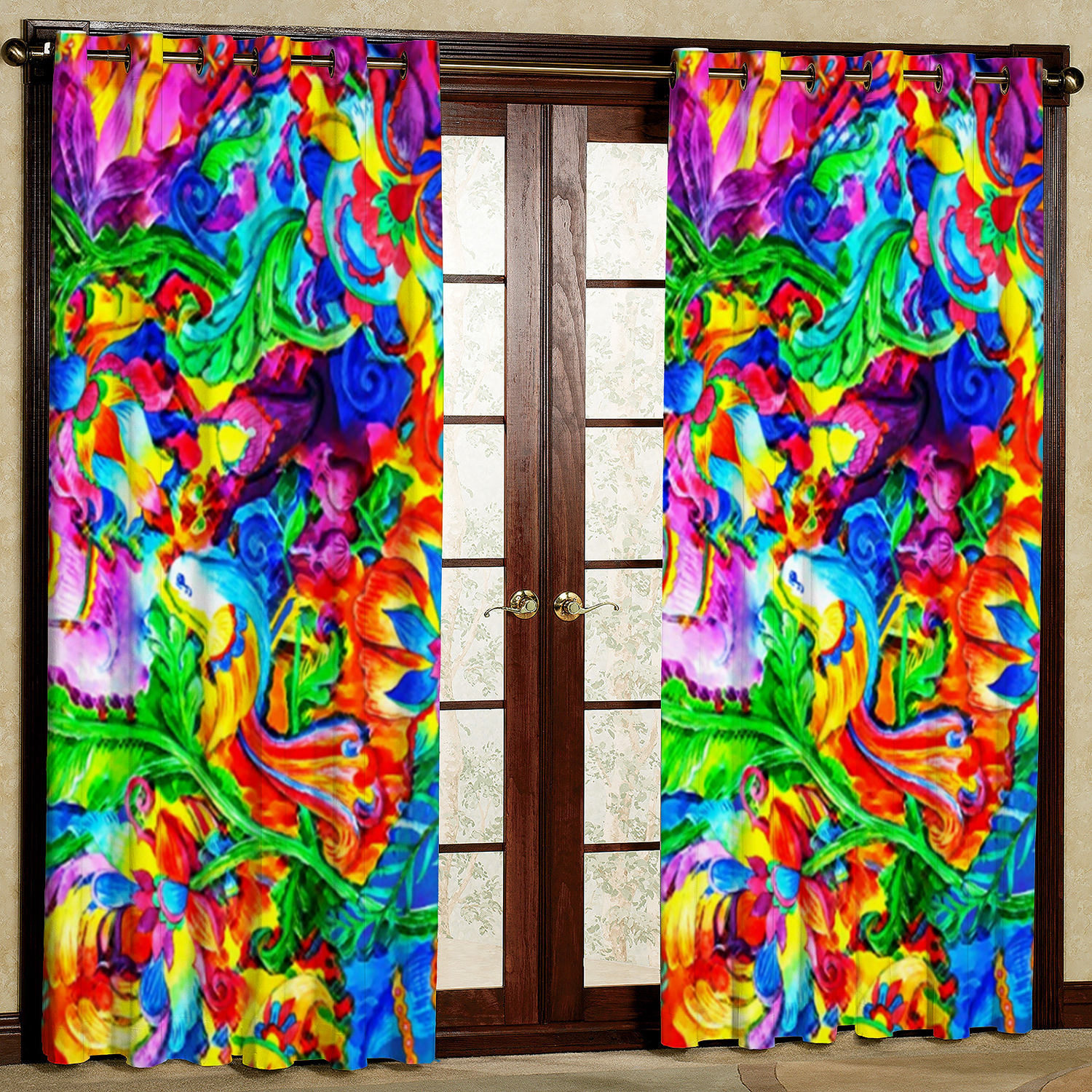 پرده مدل مخمل پانچی کد 4373 سایز 200x140 سانتی متر