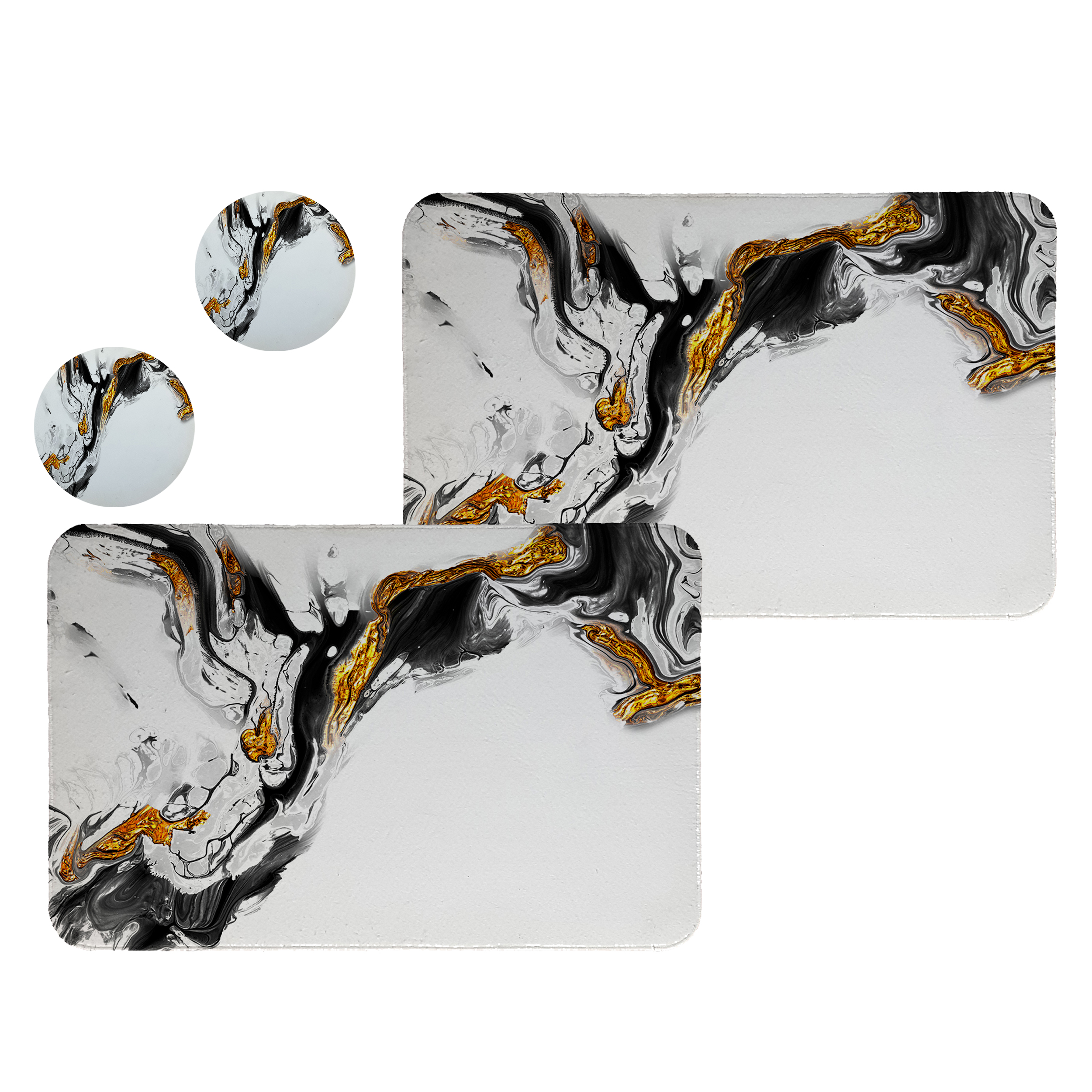 زیربشقابی طرح سنگ کد 8628 مجموعه 2 عددی همراه زیرلیوانی