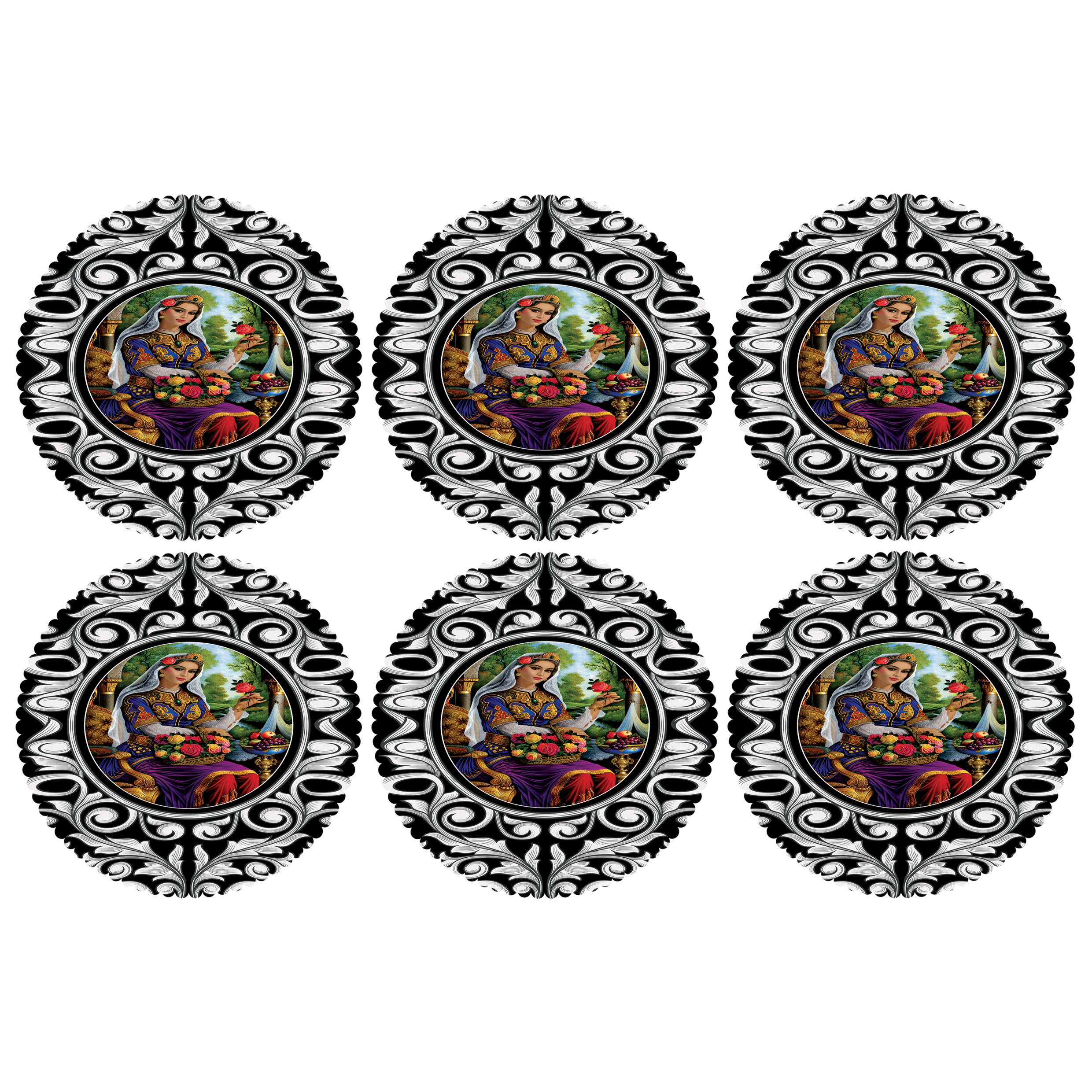 زیر لیوانی مدل C2-42151 بسته 6 عددی