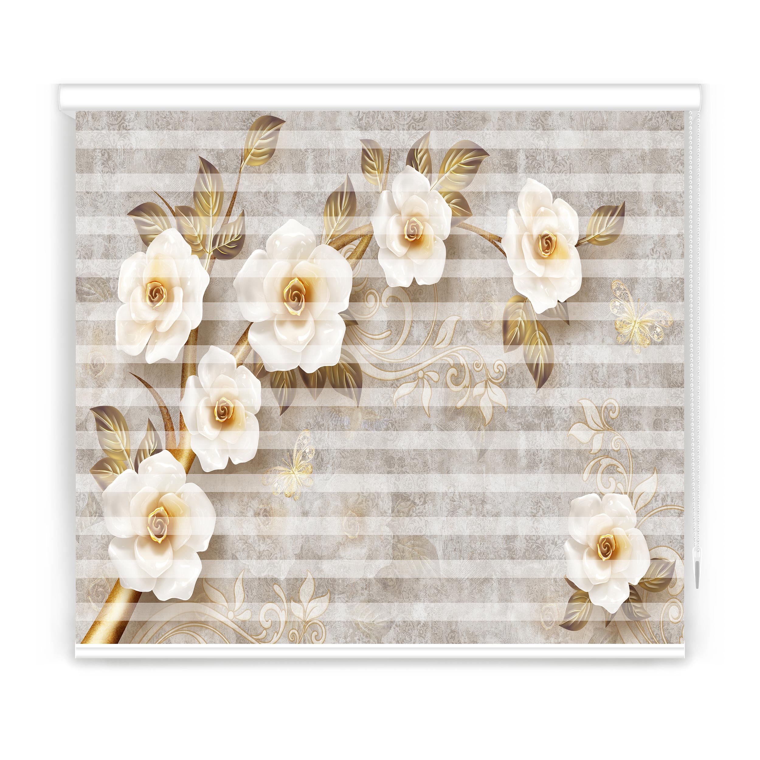 پرده زبرا مدل F-7333 سایز 180x180 سانتی متر