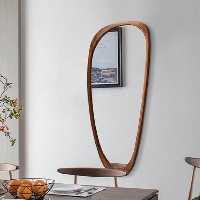 آینه قدی چوبی دفرمه ساخته شده از چوب طبیعی 