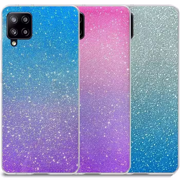 قاب اکلیلی ستاره ای مناسب برای گوشی Samsung Galaxy A12 / M12 مدل براق  ژله ای دخترانه و زنانه شاین (رنگ ثابت)