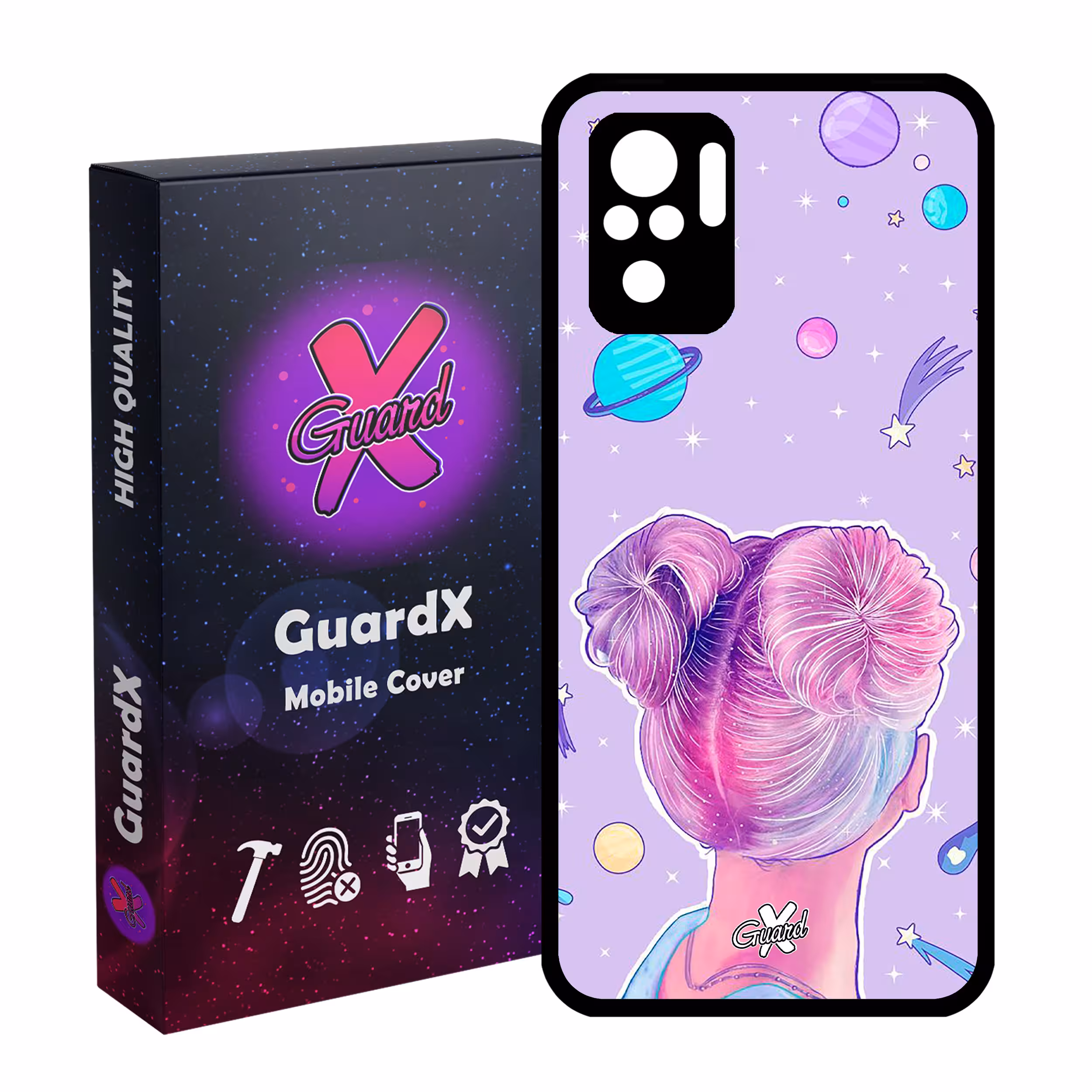 کاور گارد ایکس طرح Girl مدل Glass10112 مناسب برای گوشی موبایل شیائومی Redmi Note 10 4G / Note 10S
