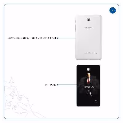 برچسب پوششی ماهوت مدل Hitman-Game مناسب برای تبلت سامسونگ Galaxy Tab 4 7.0 2014 T231