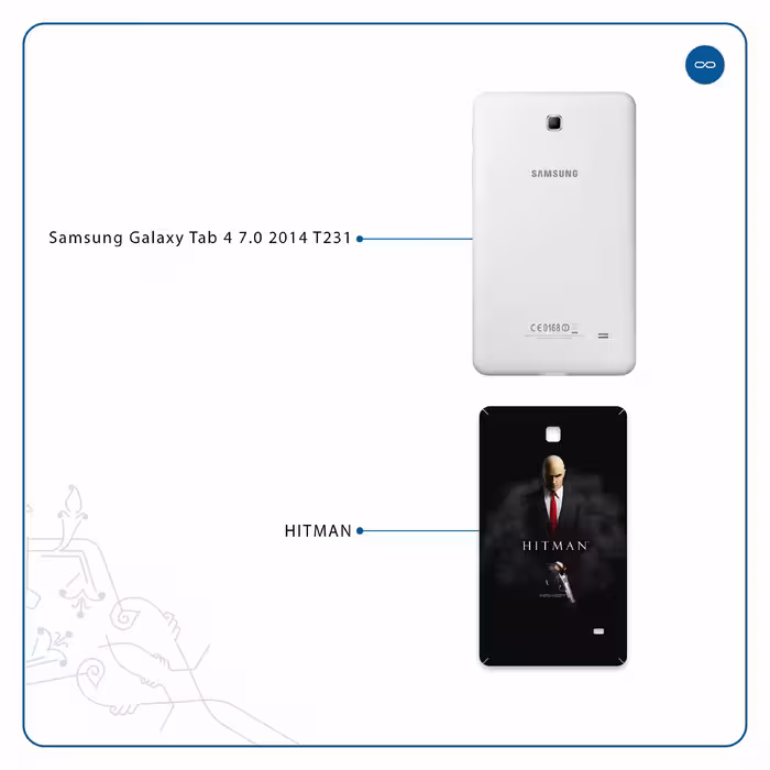 برچسب پوششی ماهوت مدل Hitman-Game مناسب برای تبلت سامسونگ Galaxy Tab 4 7.0 2014 T231