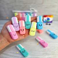 ماژیک هایلایتر علامت گذار طرح ایموجی در 6 رنگ فسفری پاستلی وارداتی