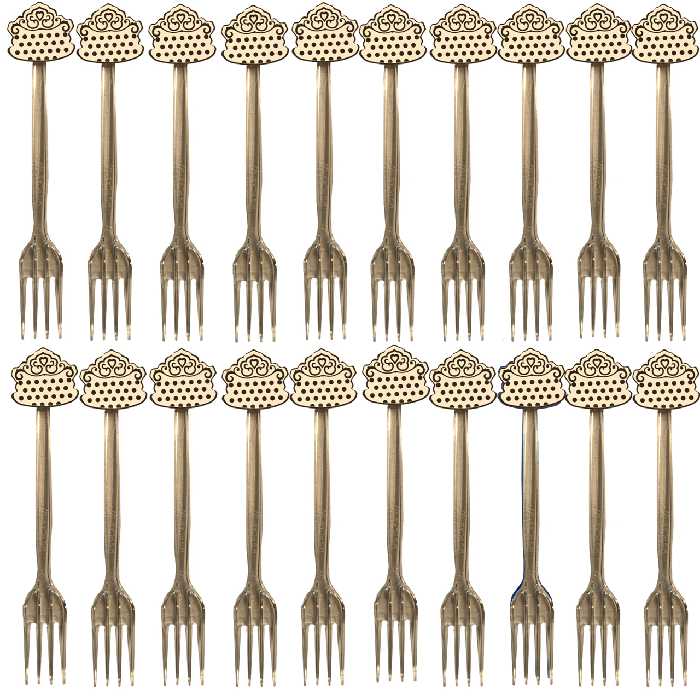 چنگال یکبارمصرف مسترتم طرح خال خال پلاس مجموعه 20 عددی