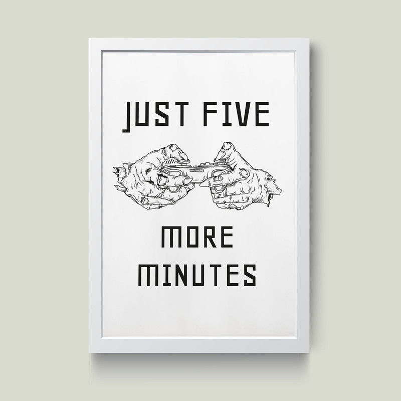 تابلو مدل مینیمال Gaming کد S1418-w | دنیای قاب