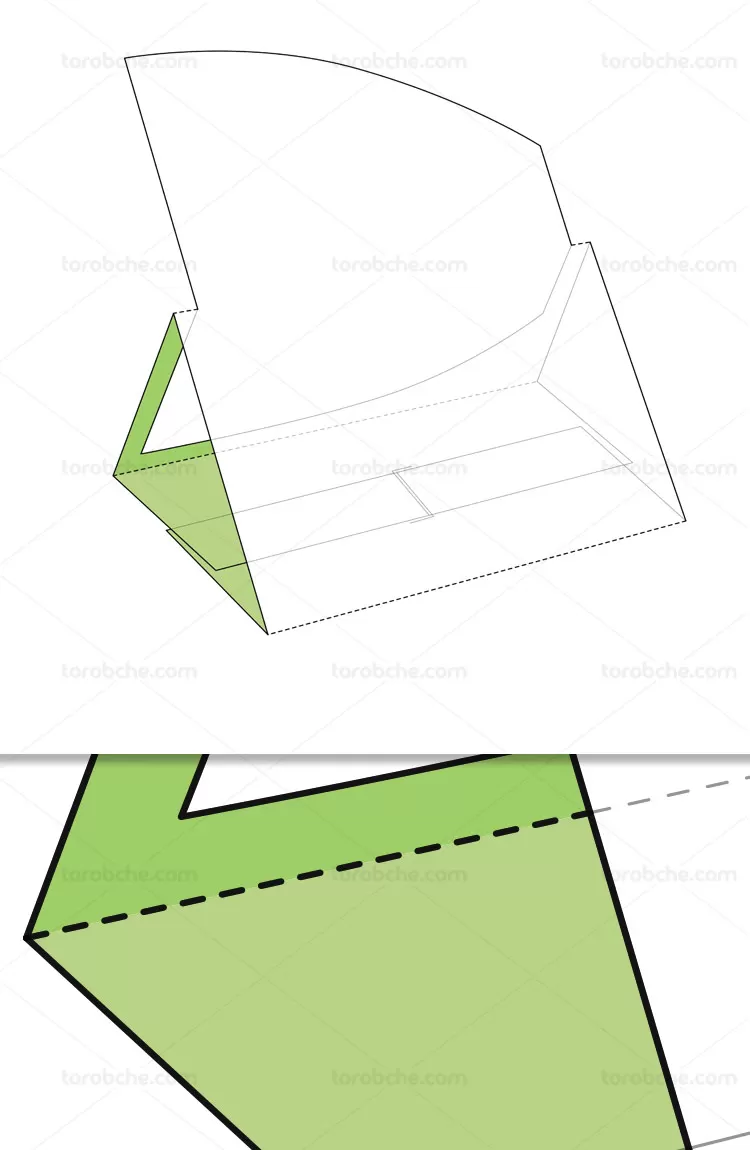 وکتور صفحه گسترده بسته بندی رومیزی | گرافیک با طعم تربچه