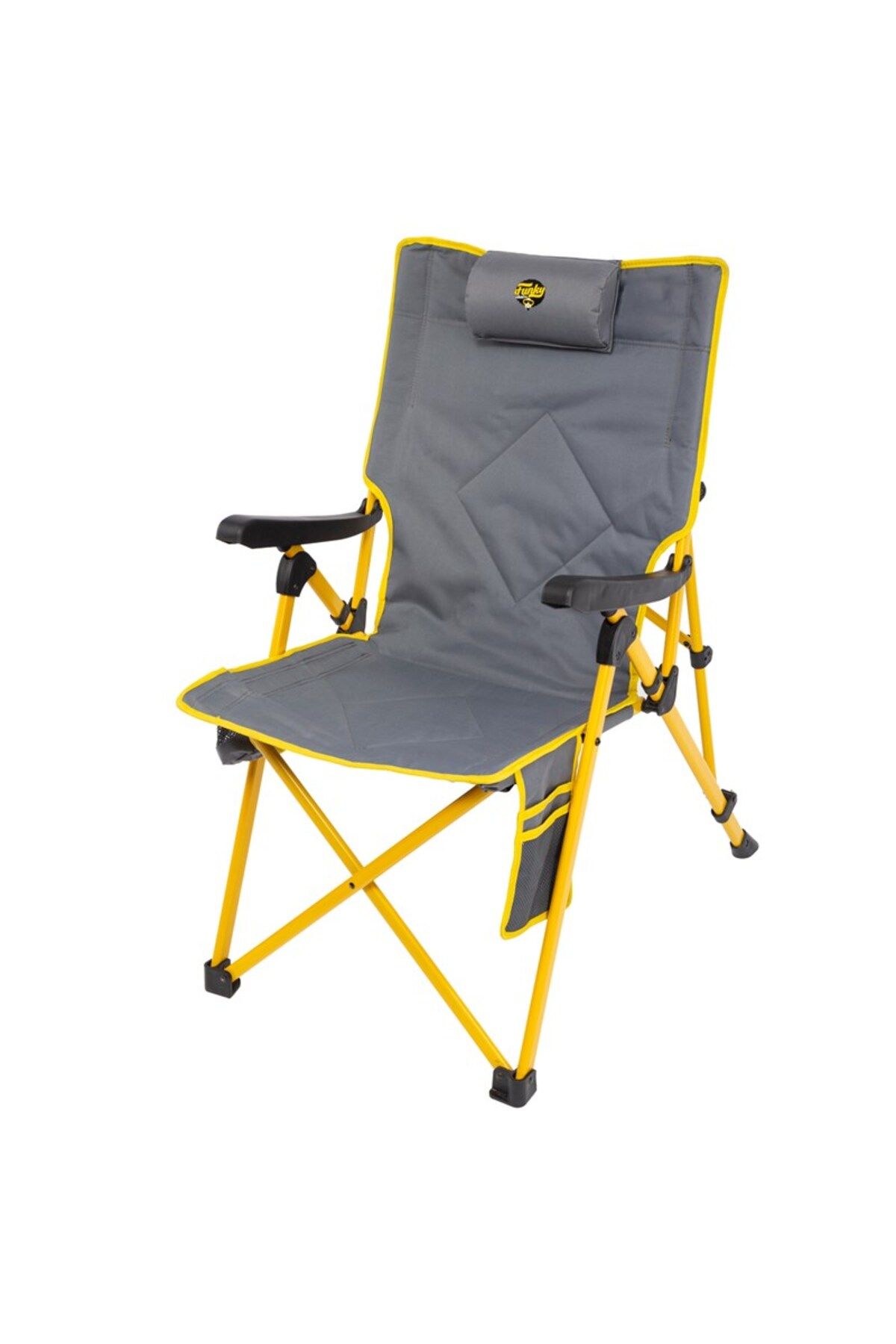 صندلی کمپ خاکستری راحتی 3 مرحله اردوگاه تاشو زرد فانکی چیز Funky Chairs