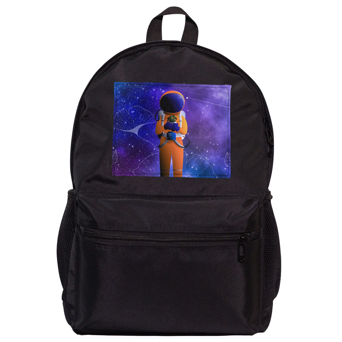 کوله پشتی طرح گل و فضانورد کد 7016