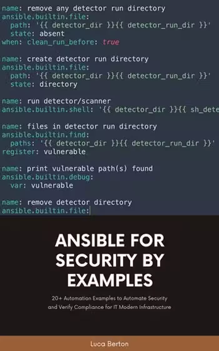 خرید و دانلود نسخه کامل کتاب Ansible For Security by Examples