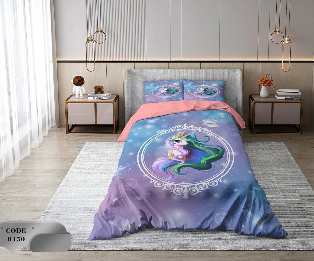 سرویس روتختی 1 نفره 4 تکه ابعاد 1.65 ×2.35 کشدار ضد حساسیت و عرق کد R150 | ست خواب و ست روتختی