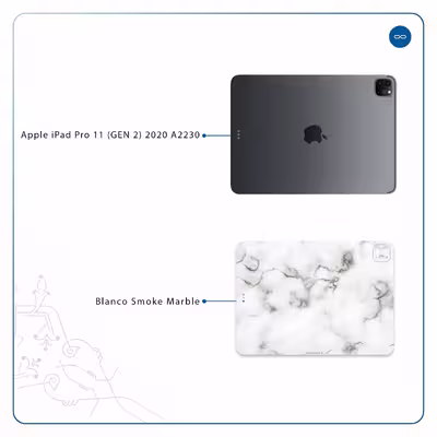 برچسب پوششی ماهوت مدل Blanco-Smoke-Marble مناسب برای تبلت اپل iPad Pro 11 (GEN 2) 2020 A2230