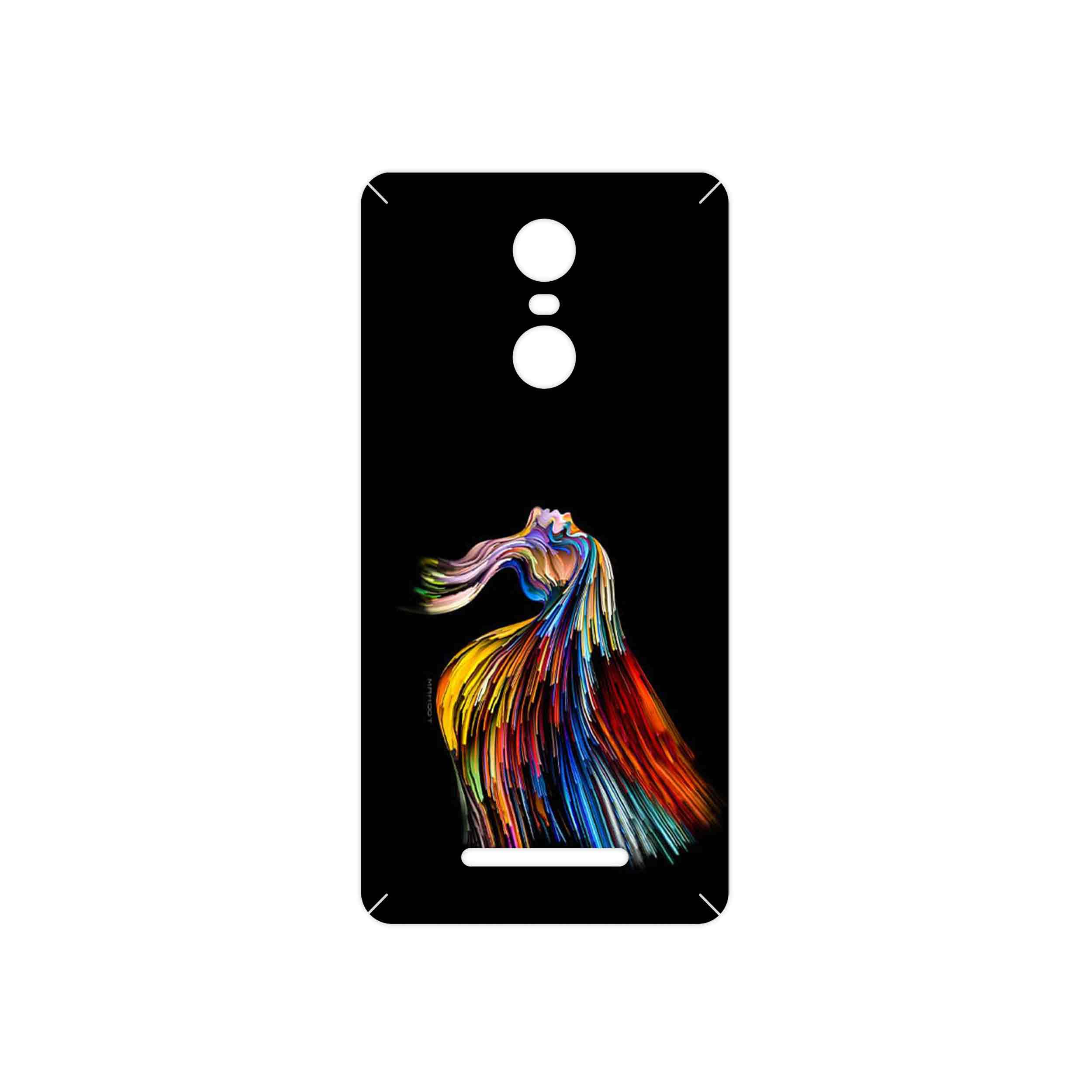 برچسب پوششی ماهوت مدل Rainbow Hair Digital Art مناسب برای گوشی موبایل شیائومی Redmi Note 3