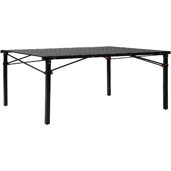 میز کمپ مشکی سیاه کمپینگ باغ تاشو طراحی مدرن و ساختار با دوام 4 6 نفر KINGCAMP