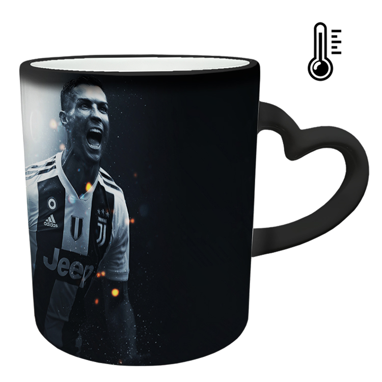 ماگ حرارتی مدل دسته قلبی طرح رونالدو کد 69