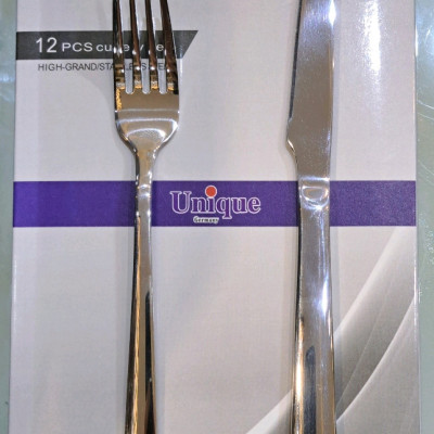 کارد و چنگال یونیک مدل دونا بسته 12 عددی